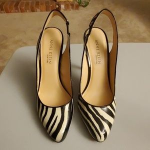 Anne Klein zebra heels